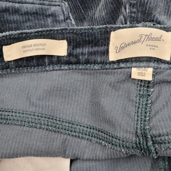 NWT Universal Thread Teal Corduroy Bootcut Pants size 18S - Picture 2 of 5